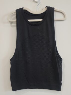 lululemon athletica Black Perforated Muscle Tank